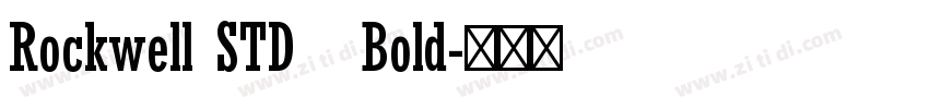 Rockwell STD   Bold字体转换